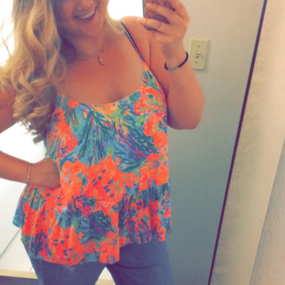 Lilly Pulitzer peplum tank top